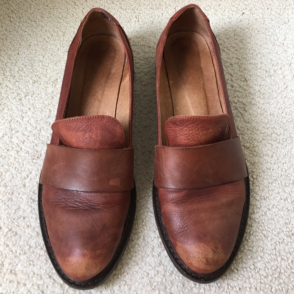 Free People leather Tan Loafer